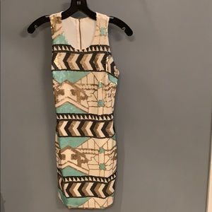 Sequin printed cocktail dress